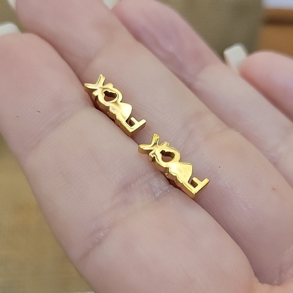 F BOMB Profanity Stud Earrings, choice of color - Picture 7 of 9